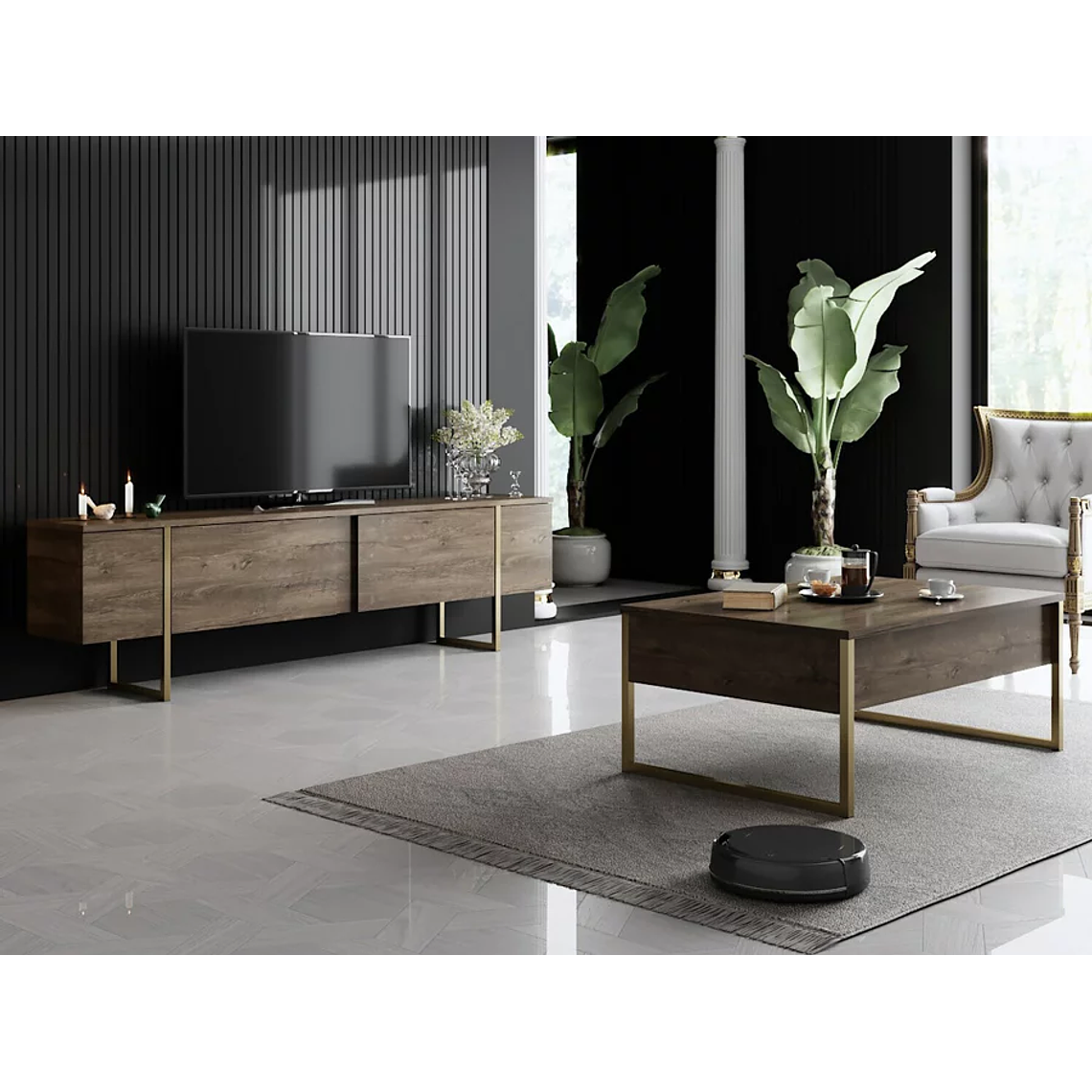 Mueble TV Kailua Z100 (Nogal) 180 cm 4