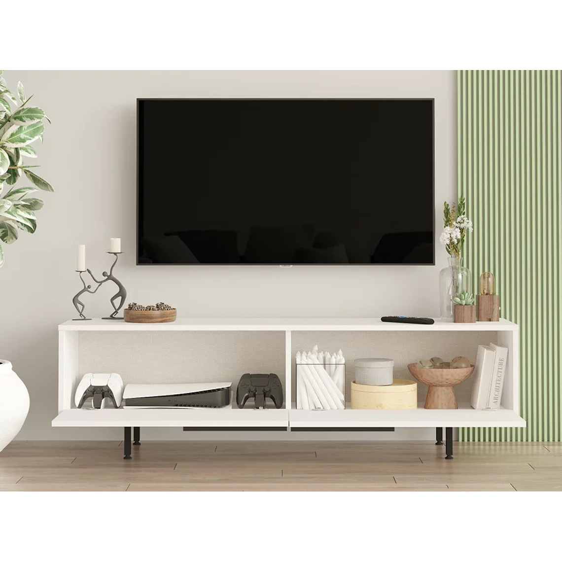 Mueble TV Kailua AE100 (Blanco) 160 cm 2