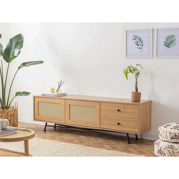 Mueble TV Kailua U107 (Negro) 180 cm 1