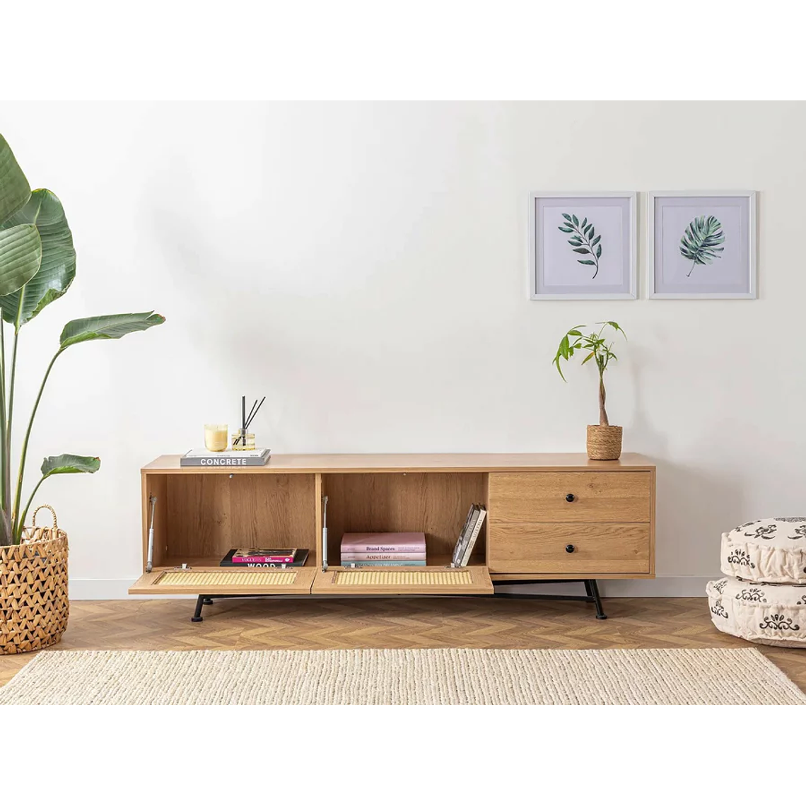 Mueble TV Kailua U107 (Negro) 180 cm 2