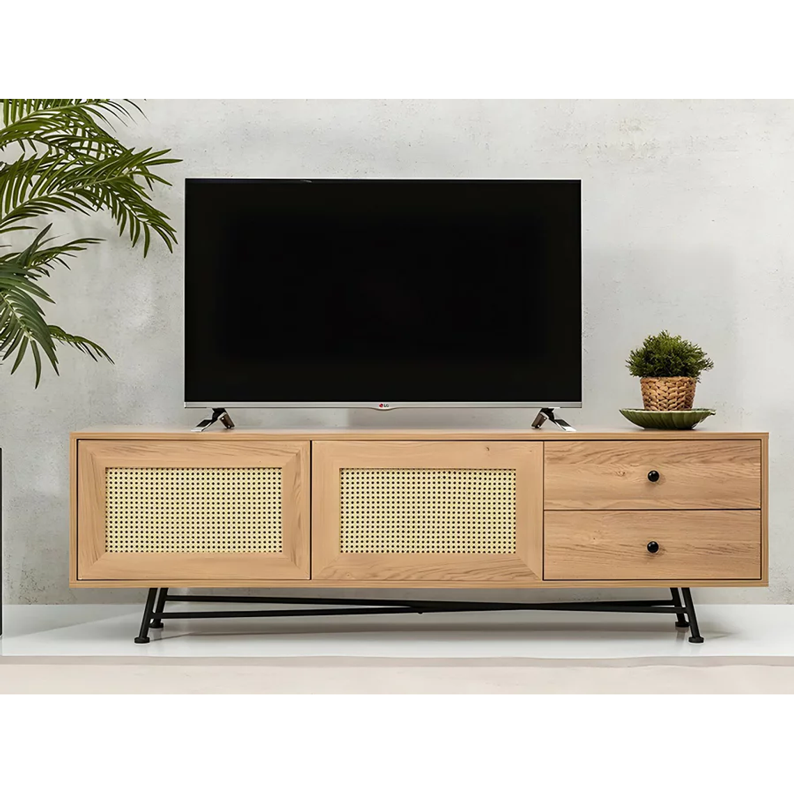 Mueble TV Kailua U107 (Negro) 180 cm 7