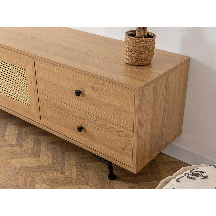 Mueble TV Kailua U107 (Negro) 180 cm 8