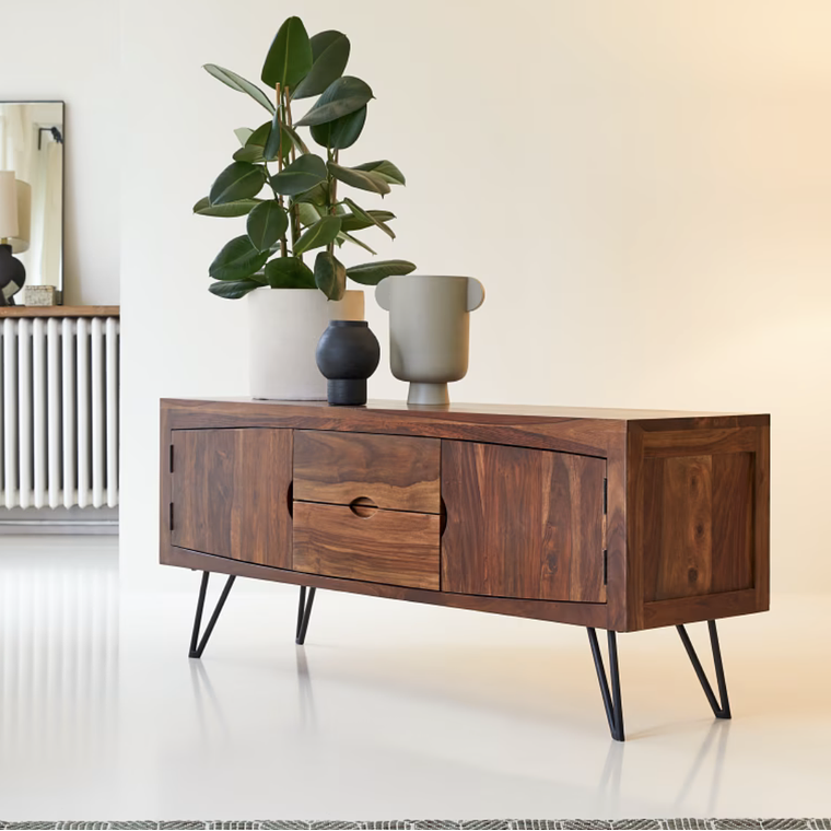 Mueble de TV en palisandro macizo 150 cm 4