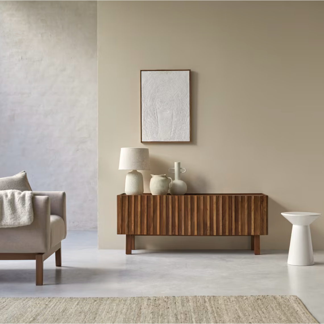 Mueble de TV de madera maciza de mango 140 cm 1