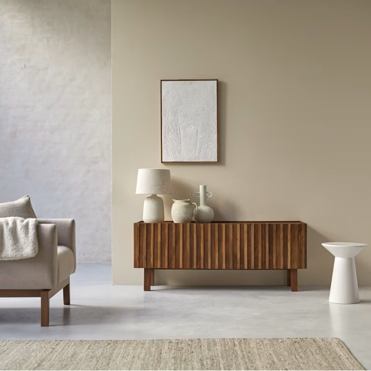 Mueble de TV de madera maciza de mango 140 cm 1