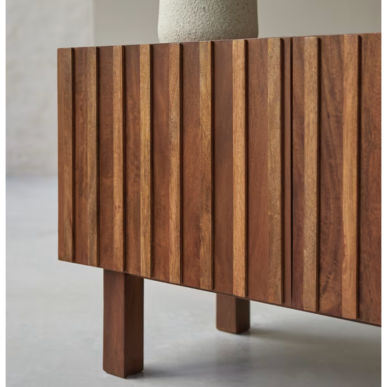 Mueble de TV de madera maciza de mango 140 cm 4