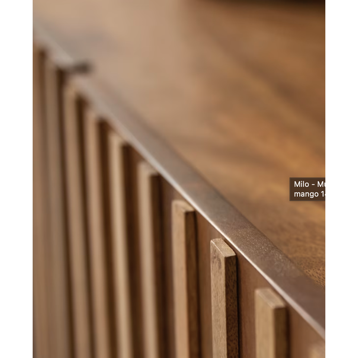 Mueble de TV de madera maciza de mango 140 cm 6