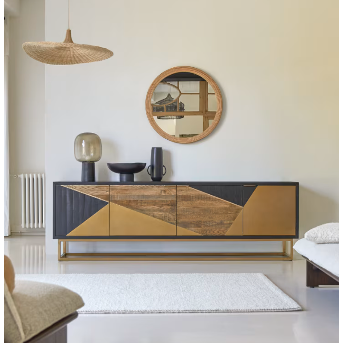 Mueble de TV en roble 240 cm 1