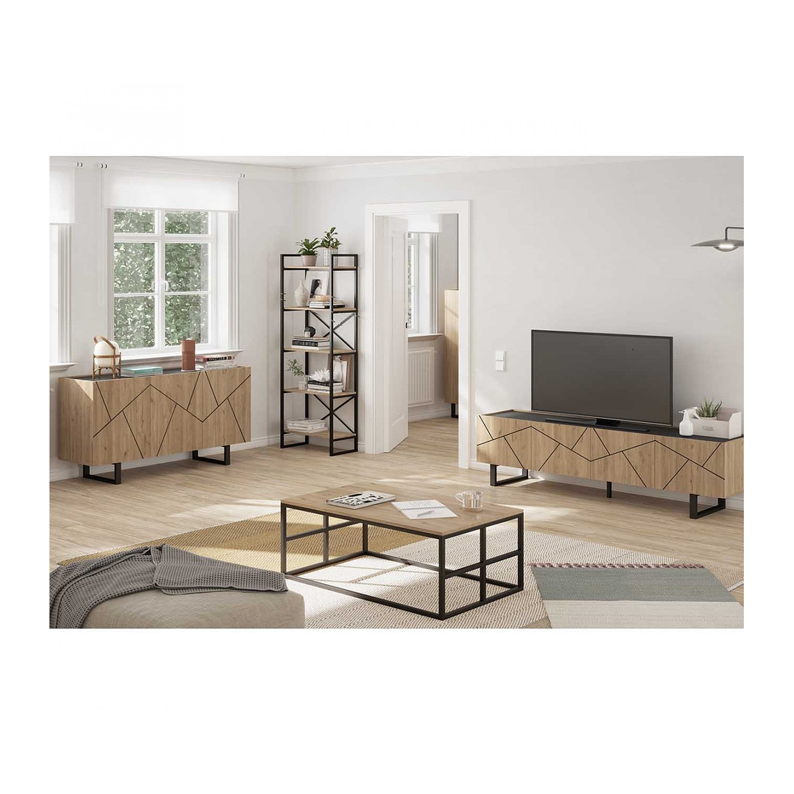 Mueble Televisión de madera MILENA 180 cm 3