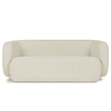 Sofá 2 plazas VOLTA Madera Negra / Blanco Avena Bouclé 170 cm