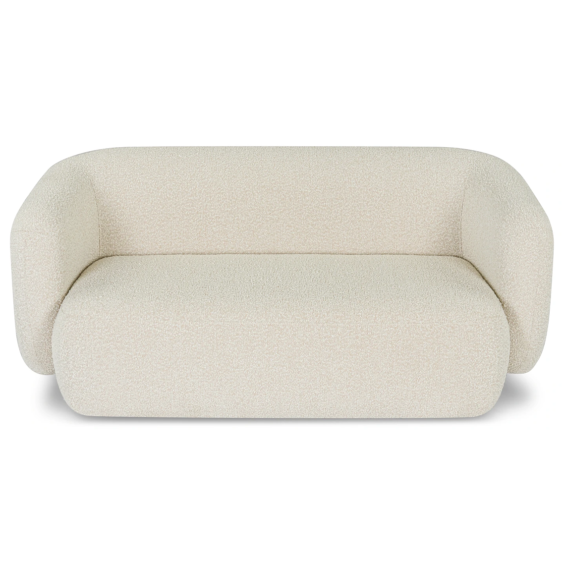 Sofá 2 plazas VOLTA Madera Negra / Blanco Avena Bouclé 170 cm 2