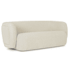 Sofá 2 plazas VOLTA Madera Negra / Blanco Avena Bouclé 170 cm