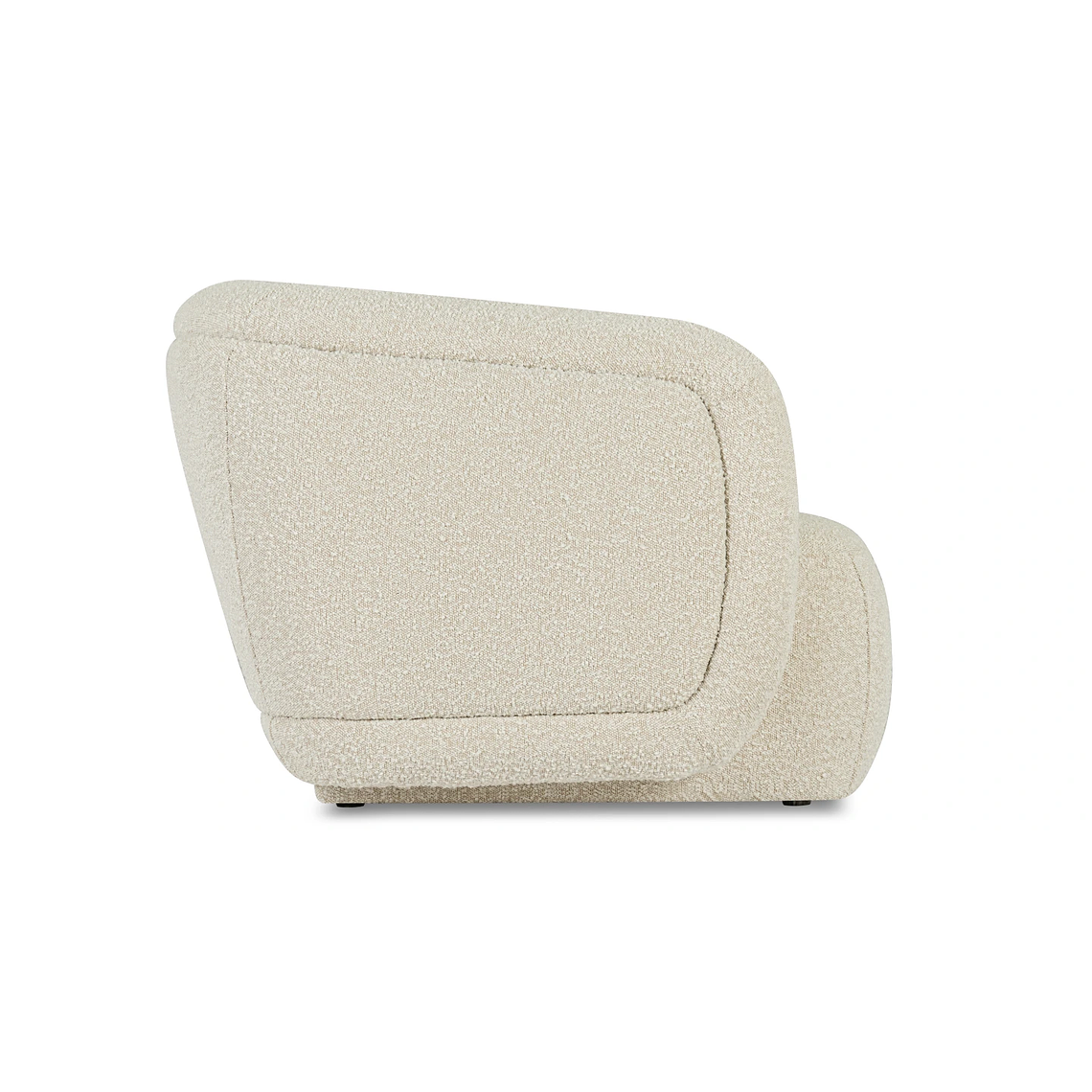 Sofá 2 plazas VOLTA Madera Negra / Blanco Avena Bouclé 170 cm 5