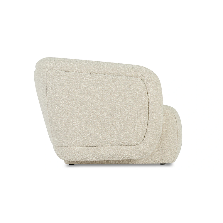 Sofá 2 plazas VOLTA Madera Negra / Blanco Avena Bouclé 170 cm 5