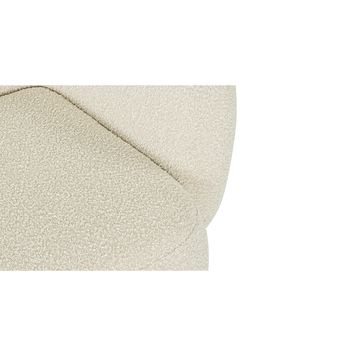 Sofá 2 plazas VOLTA Madera Negra / Blanco Avena Bouclé 170 cm 9