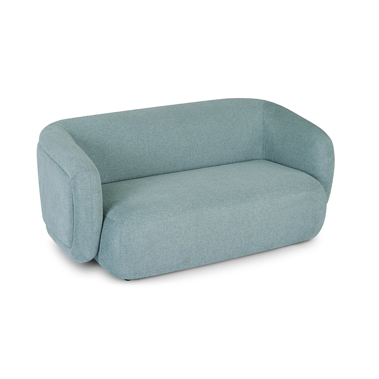 Sofá 2 plazas VOLTA Madera Negra / Azul Agua, Antimanchas 170 cm 2