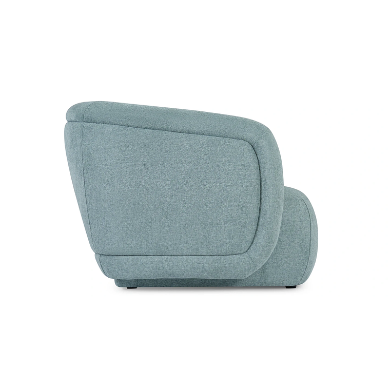 Sofá 2 plazas VOLTA Madera Negra / Azul Agua, Antimanchas 170 cm 5