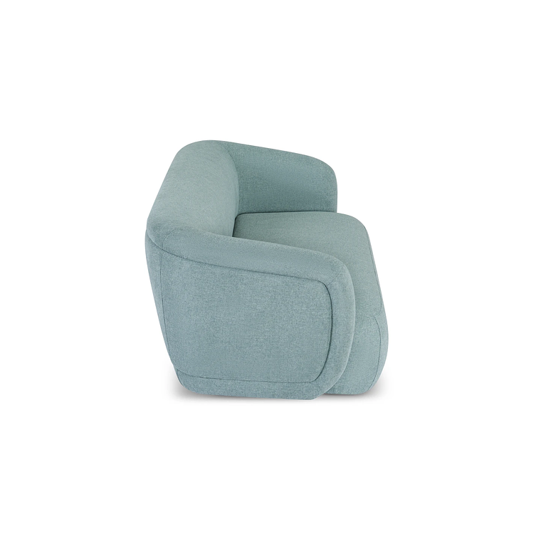 Sofá 2 plazas VOLTA Madera Negra / Azul Agua, Antimanchas 170 cm 6