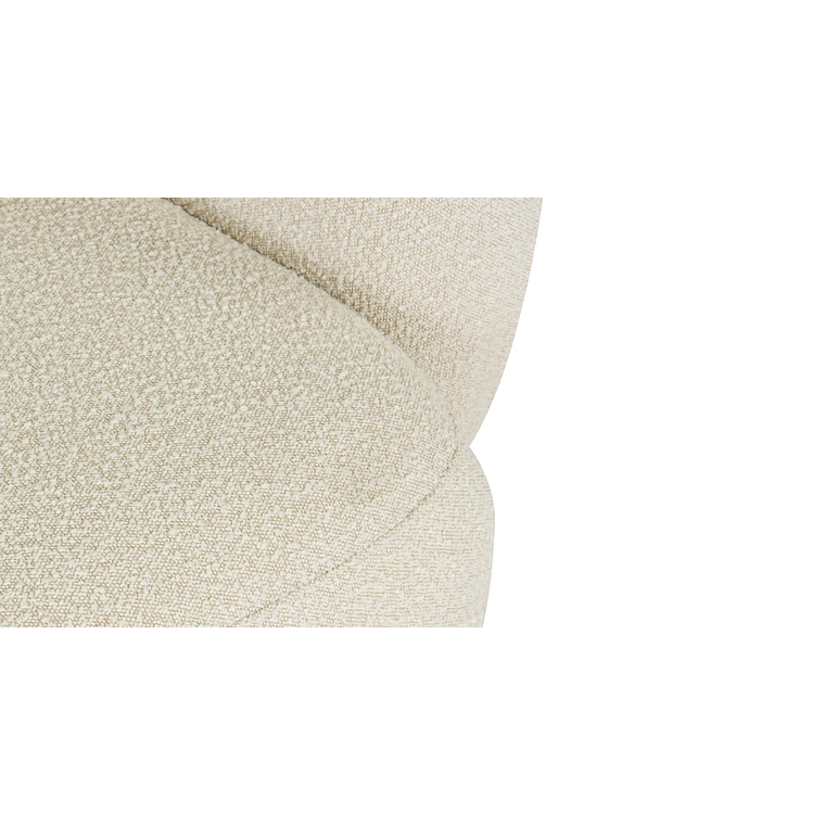 Sofá 1 plaza VOLTA Madera Negra / Blanco Avena Bouclé 100 cm 9