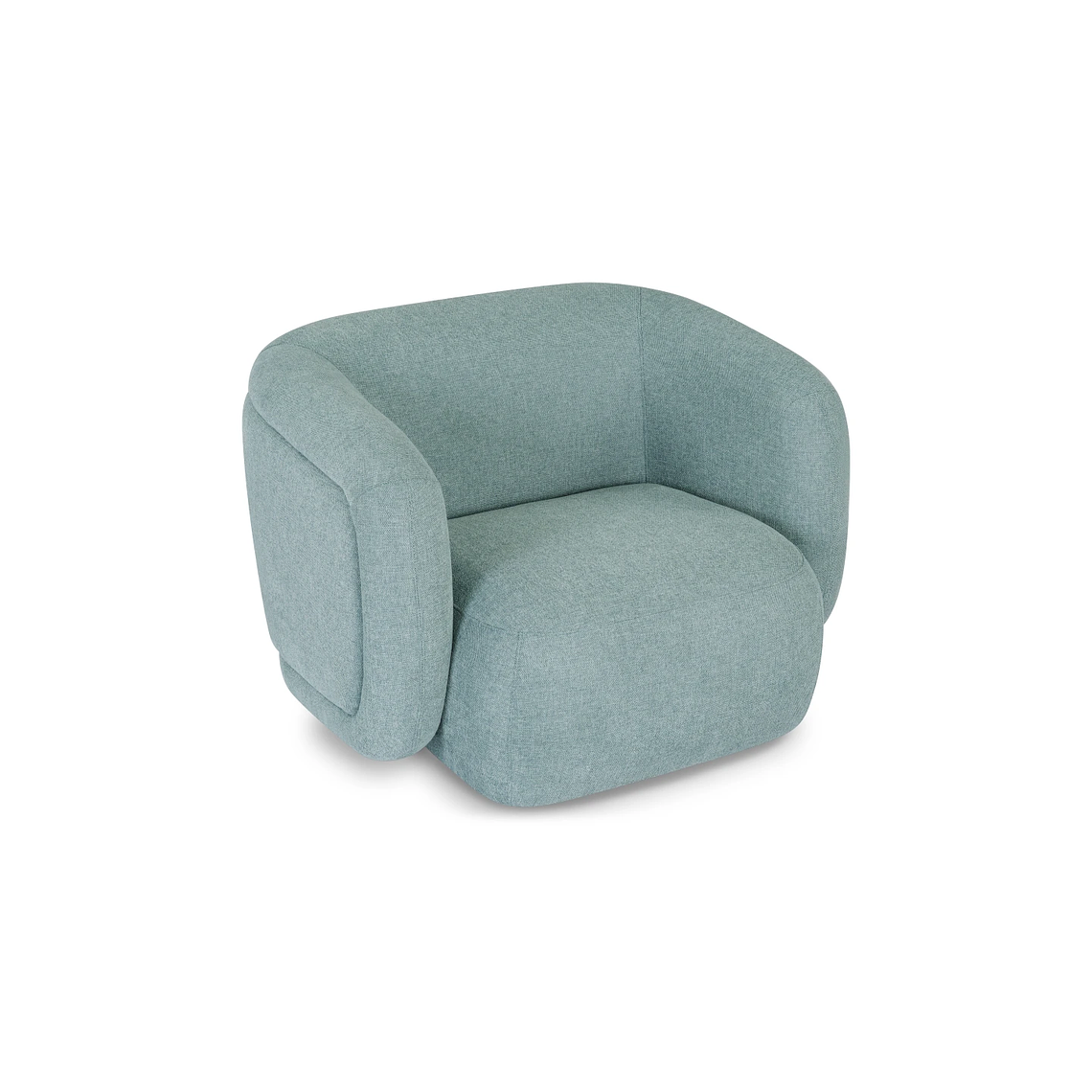 Sofá 1 plaza VOLTA Madera Negra / Azul Agua, Antimanchas 100 cm 3