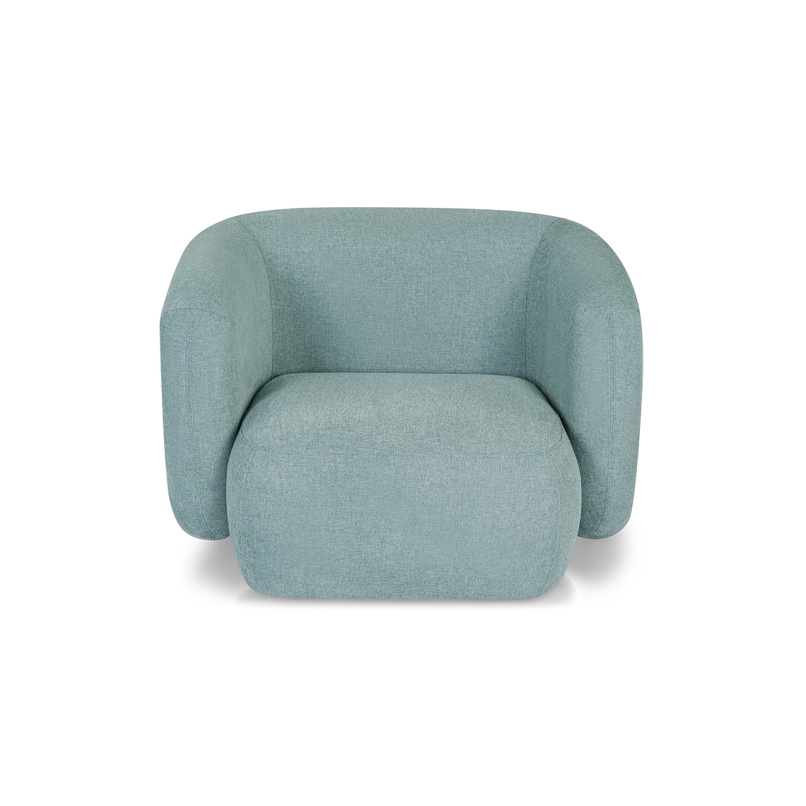 Sofá 1 plaza VOLTA Madera Negra / Azul Agua, Antimanchas 100 cm 4