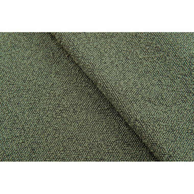 Sofá 1 plaza VOLTA Madera Negra / Bouclé Verde Caqui 100 cm 10