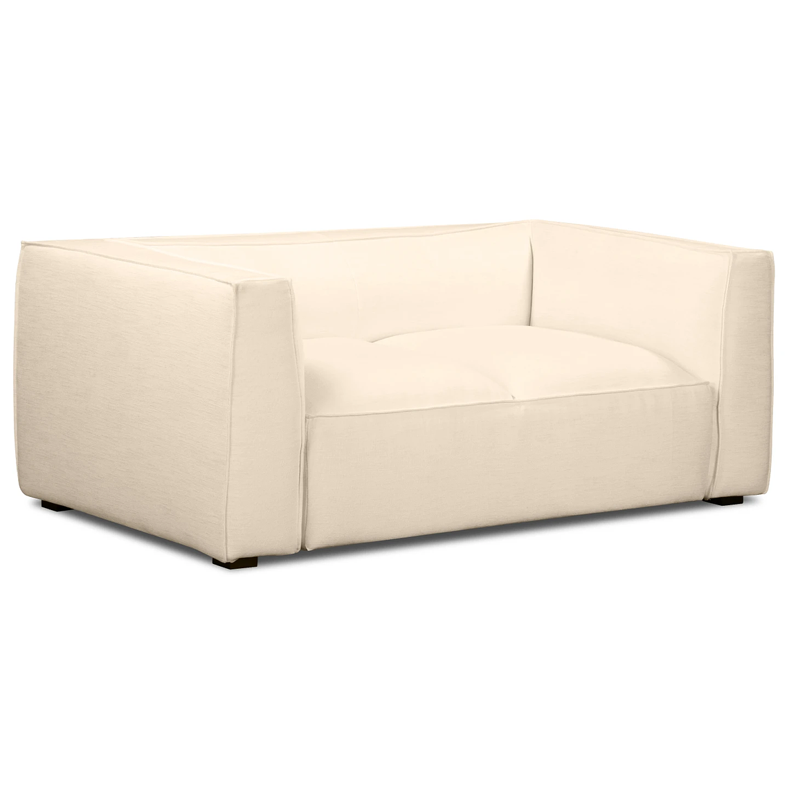 Sofá de 2 plazas AUSTER Madera Negra / Blanco Roto, Ignífugo 180 cm 2