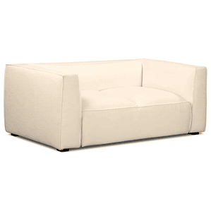 Sofá de 2 plazas AUSTER Madera Negra / Blanco Roto, Ignífugo 180 cm