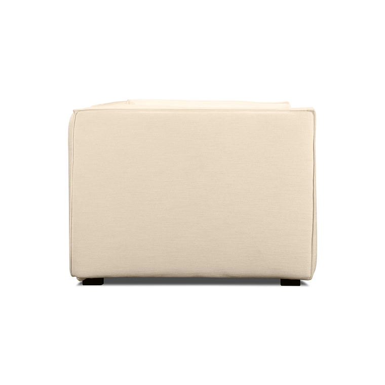 Sofá de 2 plazas AUSTER Madera Negra / Blanco Roto, Ignífugo 180 cm 7