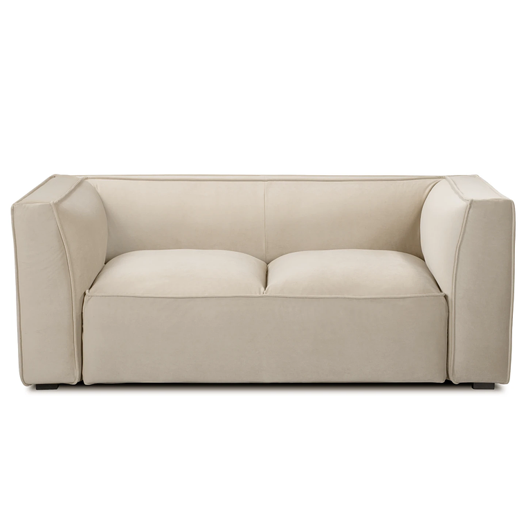 Sofá de 2 plazas AUSTER Madera Negra / Gris Marengo Lafayette, Antimanchas, Ignífugo 180 cm 1