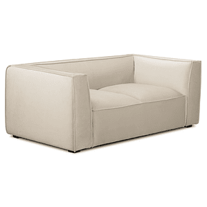 Sofá de 2 plazas AUSTER Madera Negra / Gris Marengo Lafayette, Antimanchas, Ignífugo 180 cm