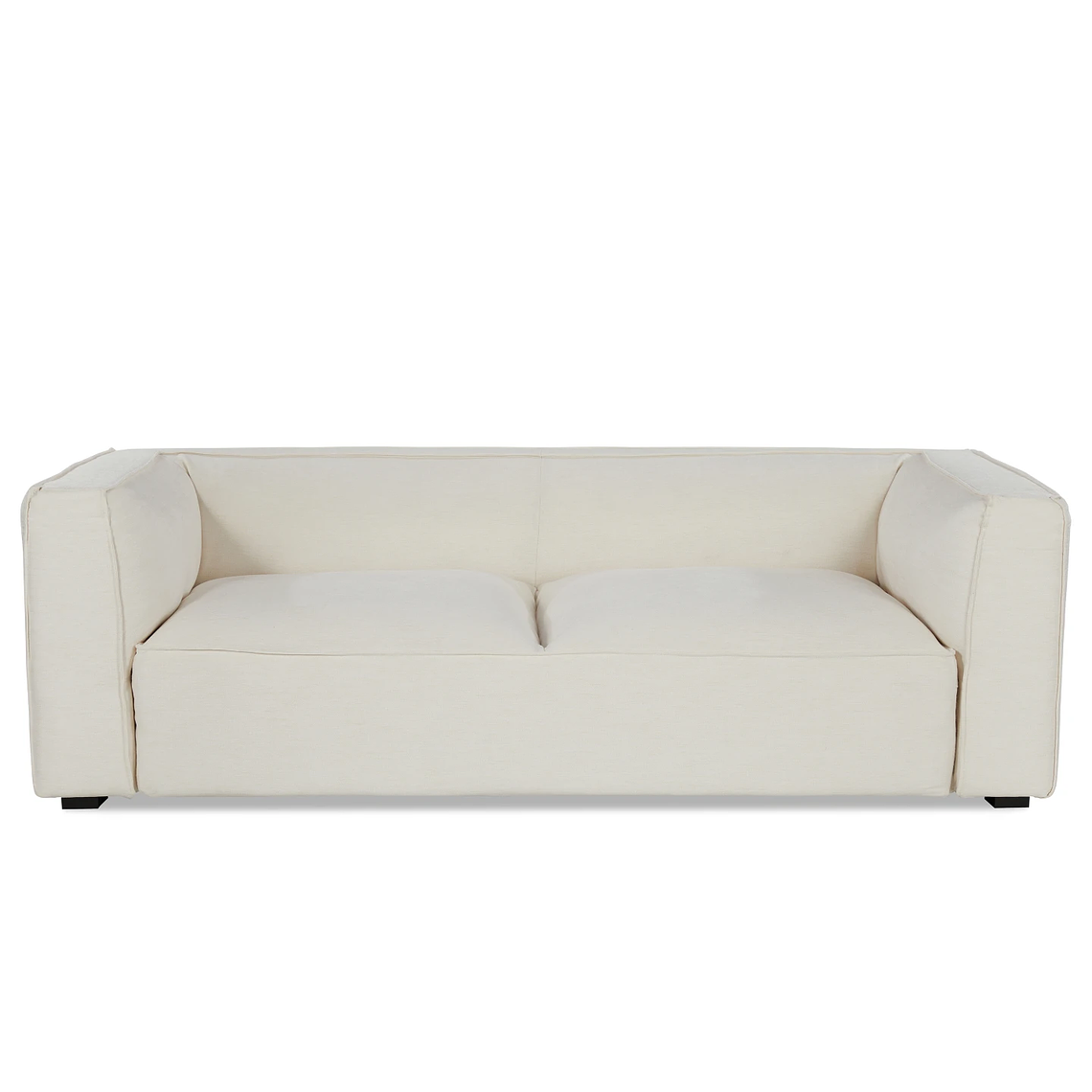 Sofá de 3 plazas AUSTER Madera Negra / Blanco Roto, Ignífugo 220 cm 2