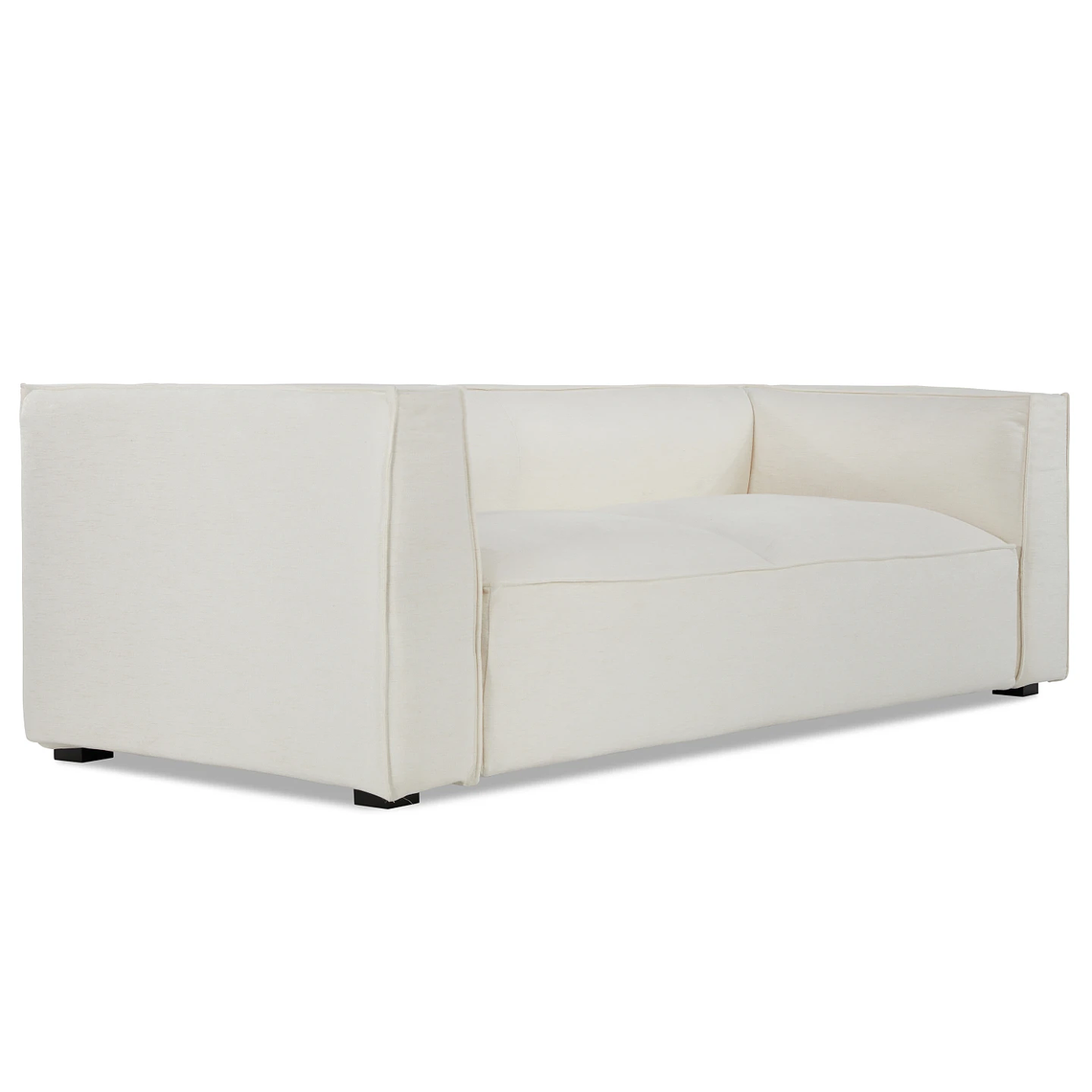 Sofá de 3 plazas AUSTER Madera Negra / Blanco Roto, Ignífugo 220 cm 4