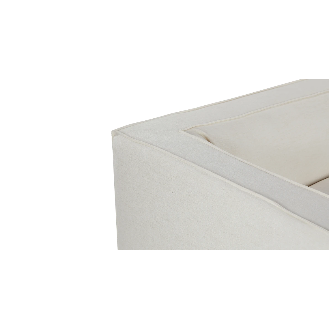 Sofá de 3 plazas AUSTER Madera Negra / Blanco Roto, Ignífugo 220 cm 9