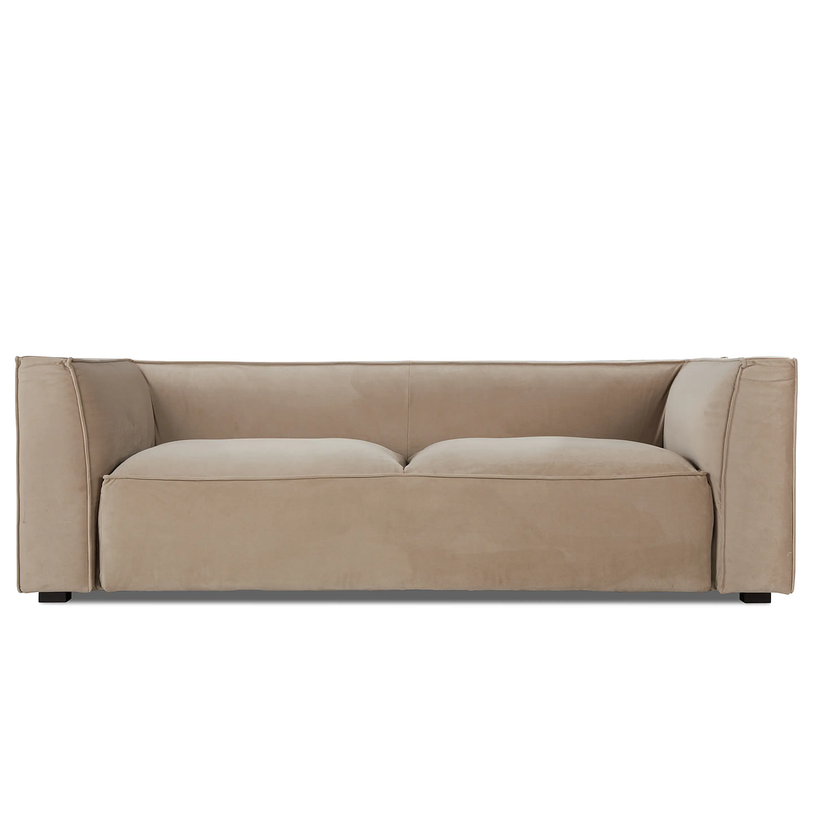 Sofá de 3 plazas AUSTER Madera Negra / Blanco Roto, Ignífugo 220 cm- COPIAR 1