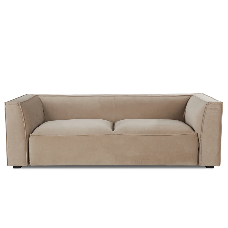 Sofá de 3 plazas AUSTER Madera Negra / Blanco Roto, Ignífugo 220 cm- COPIAR 2