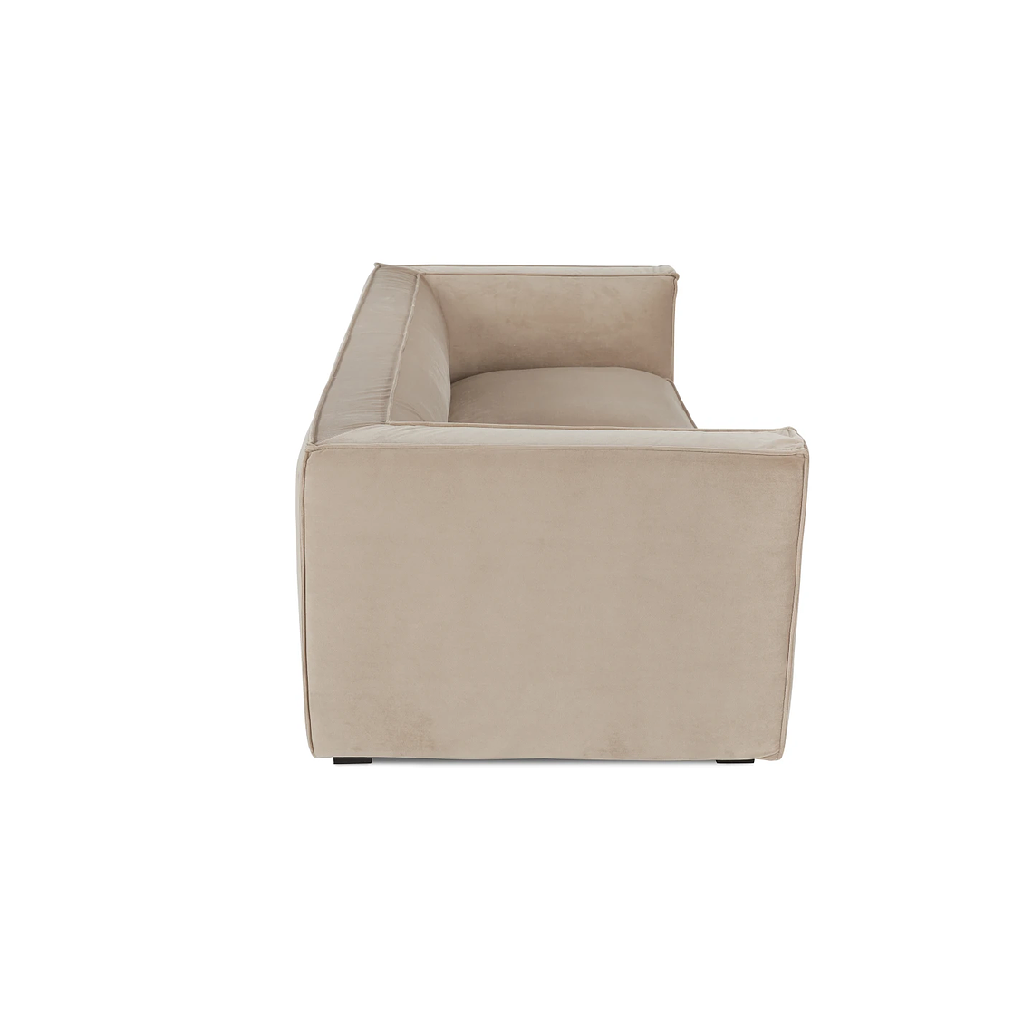 Sofá de 3 plazas AUSTER Madera Negra / Blanco Roto, Ignífugo 220 cm- COPIAR 5