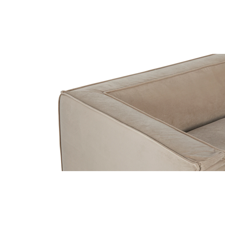 Sofá de 3 plazas AUSTER Madera Negra / Blanco Roto, Ignífugo 220 cm- COPIAR 9