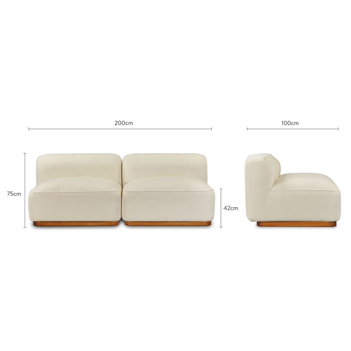  Sofá de 2 plazas modular TALMA 200 cm 11