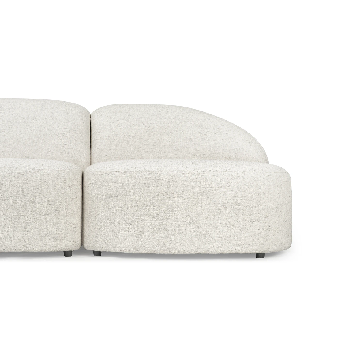 Sofá de 3 plazas modular Madera / Bouclé Blanc Latte 357 cm 8