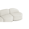 Sofá de 3 plazas modular Madera / Bouclé Blanc Latte 357 cm