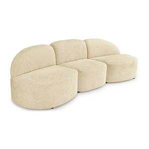 Sofá de 3 plazas modular Madera / Tweed Sable 357 cm