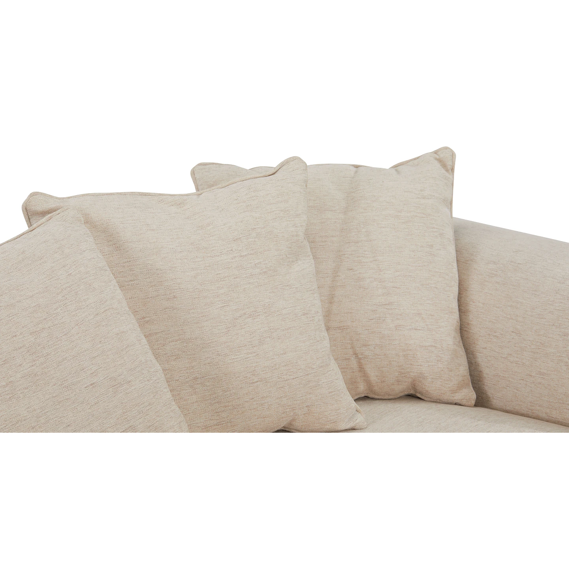 Sofá de 3 plazas Metal Negro / Marron Arena, Ignífugo 306 cm  7