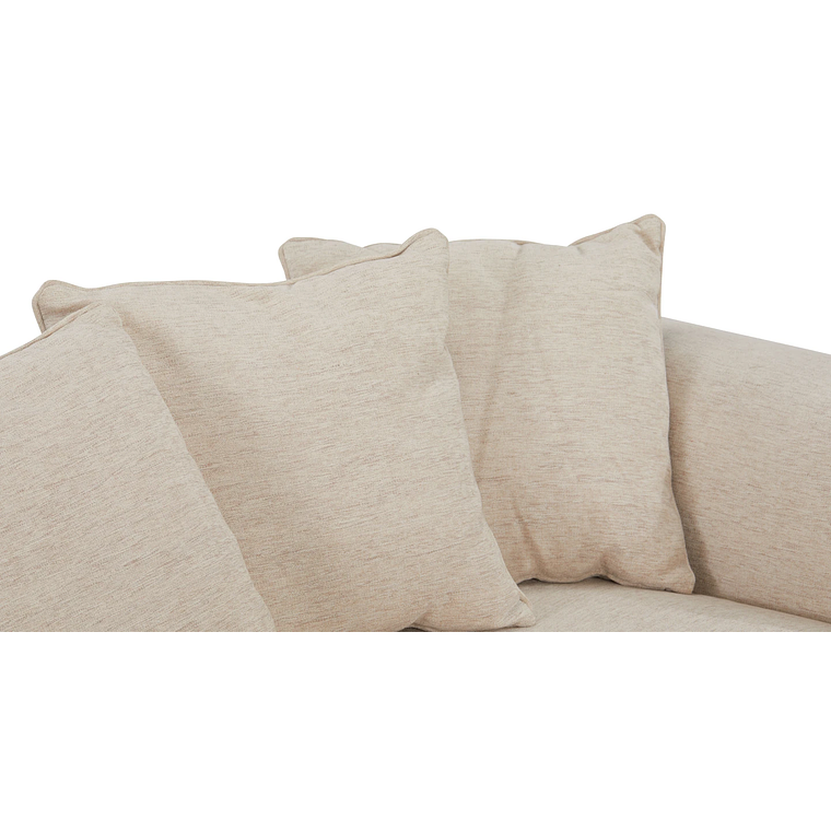 Sofá de 3 plazas Metal Negro / Marron Arena, Ignífugo 306 cm  7