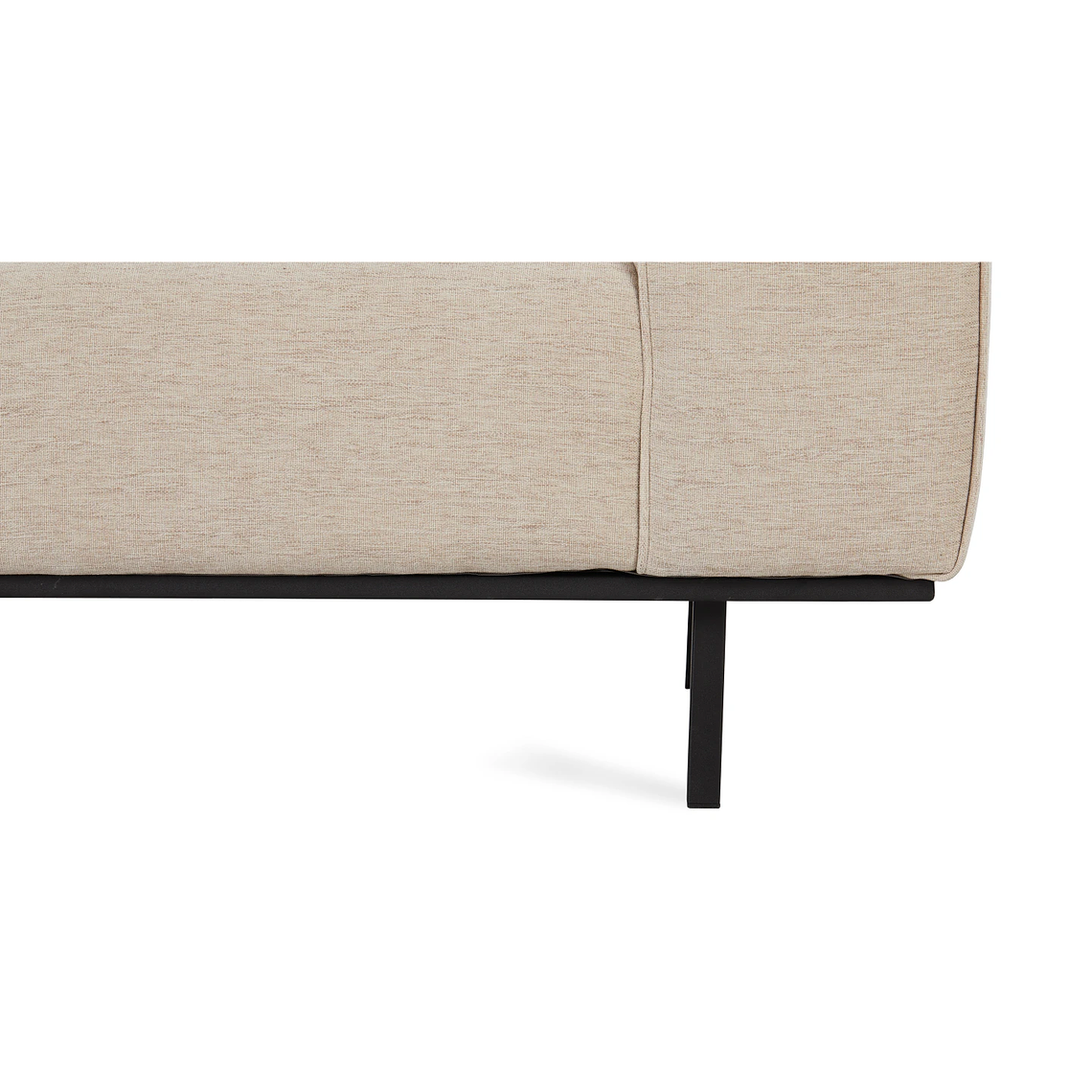 Sofá de 3 plazas Metal Negro / Marron Arena, Ignífugo 306 cm  8