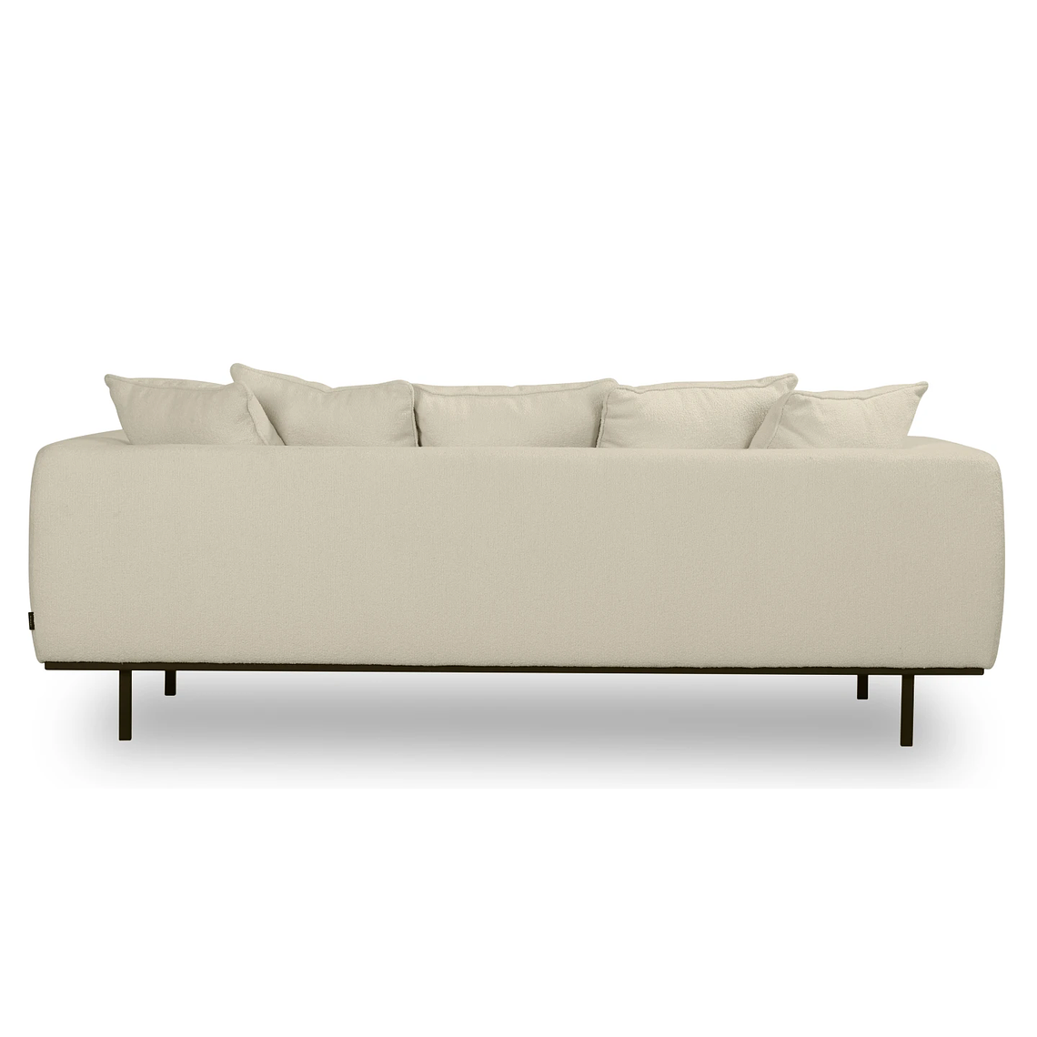 Sofá de 3 plazas Metal Negro / Blanco Himalaya Bouclé, Antimanchas, Ignífugo 306 cm 3