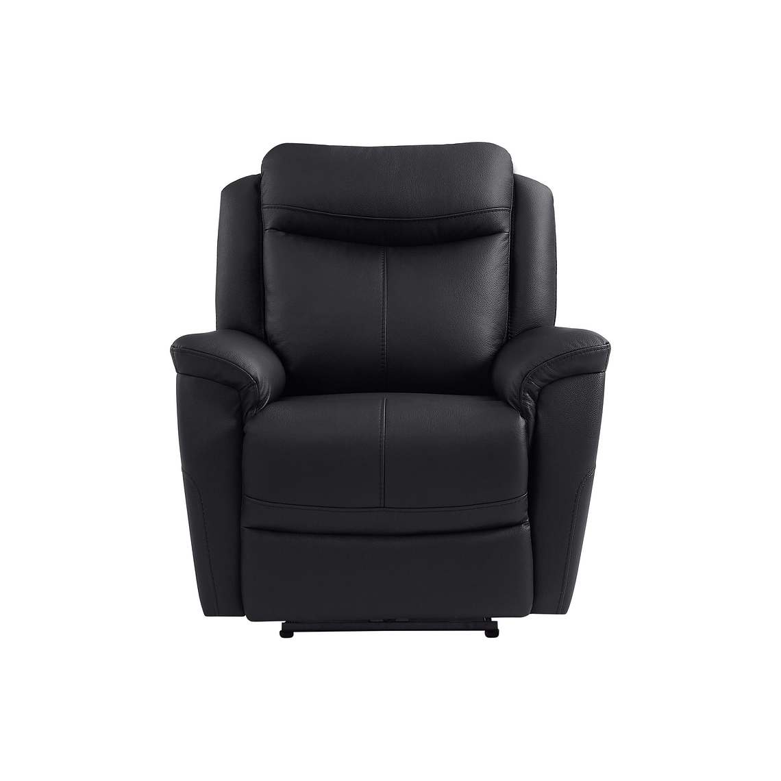 Bergere relax eléctrico de cuero de vaca negro NOMAJO 3