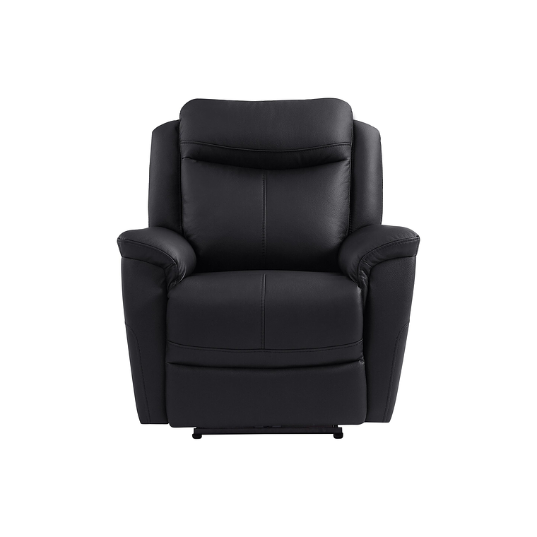 Bergere relax eléctrico de cuero de vaca negro NOMAJO 3