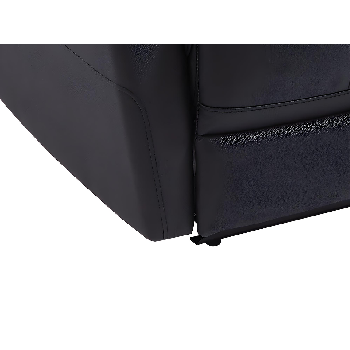Bergere relax eléctrico de cuero de vaca negro NOMAJO 7