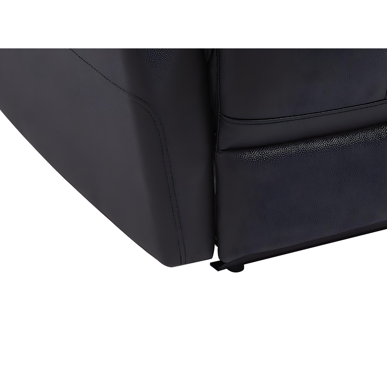 Bergere relax eléctrico de cuero de vaca negro NOMAJO 7